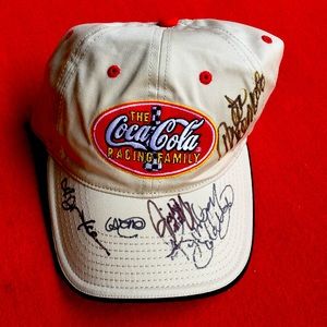 The Coca Cola Racing family autographed hat cap
